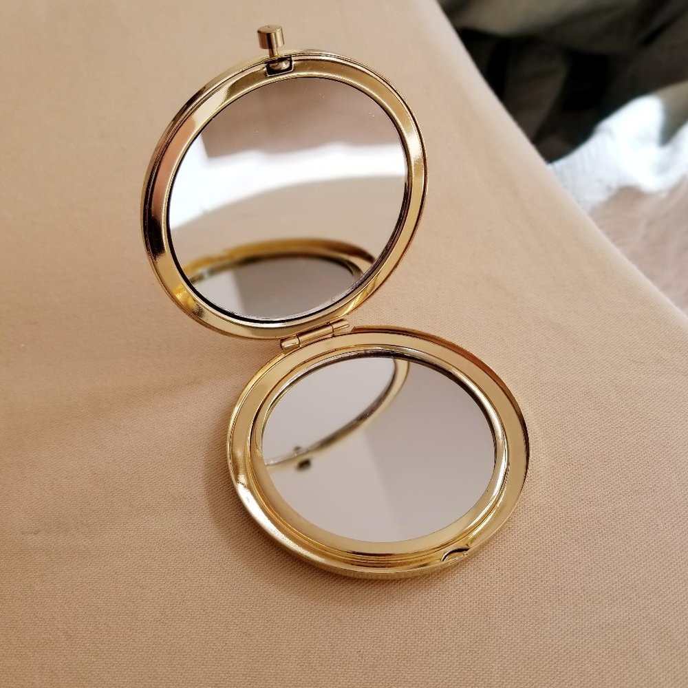 CHARLES & KEITH Gold Duo Compact Mirror